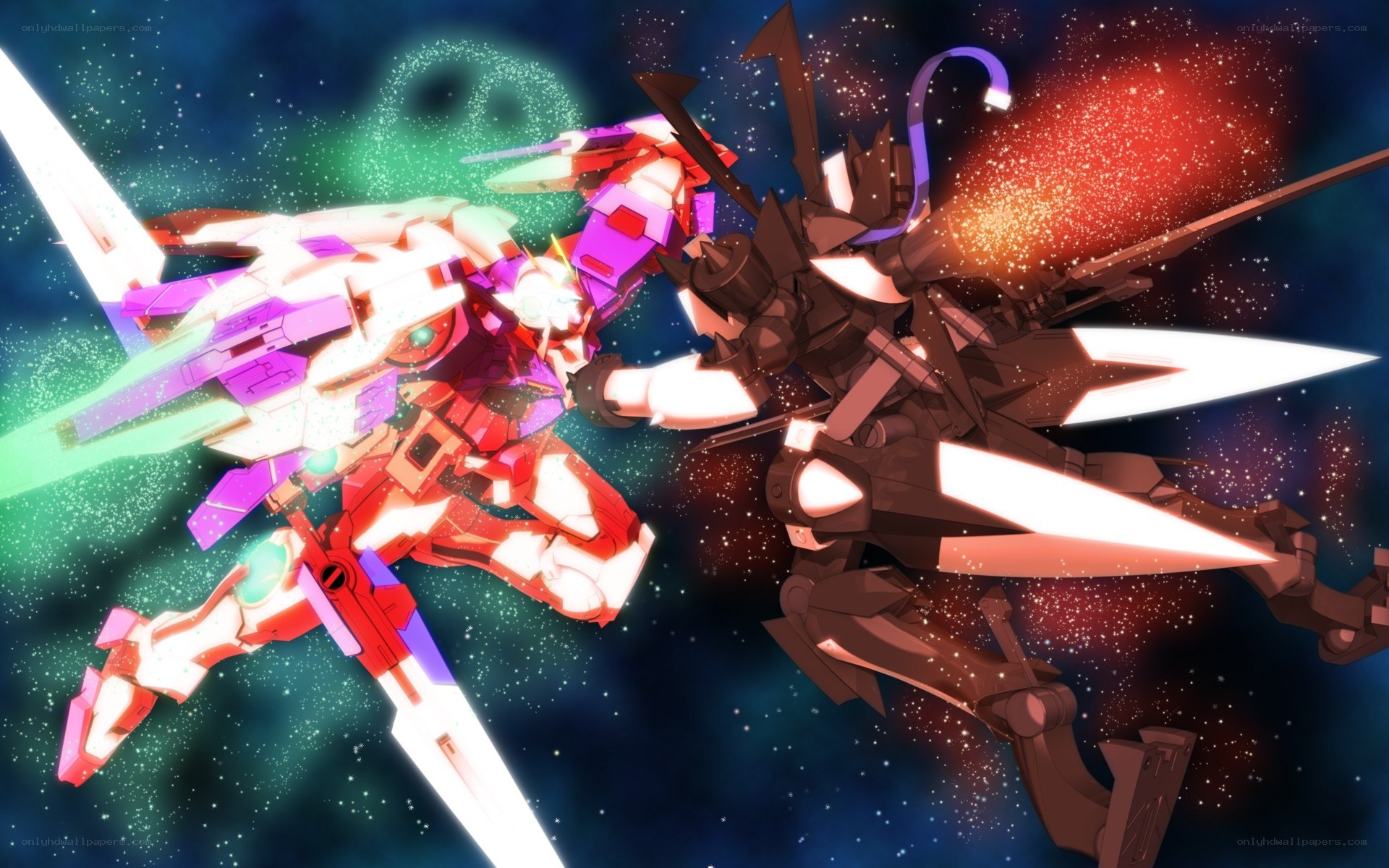 mechs in space battle