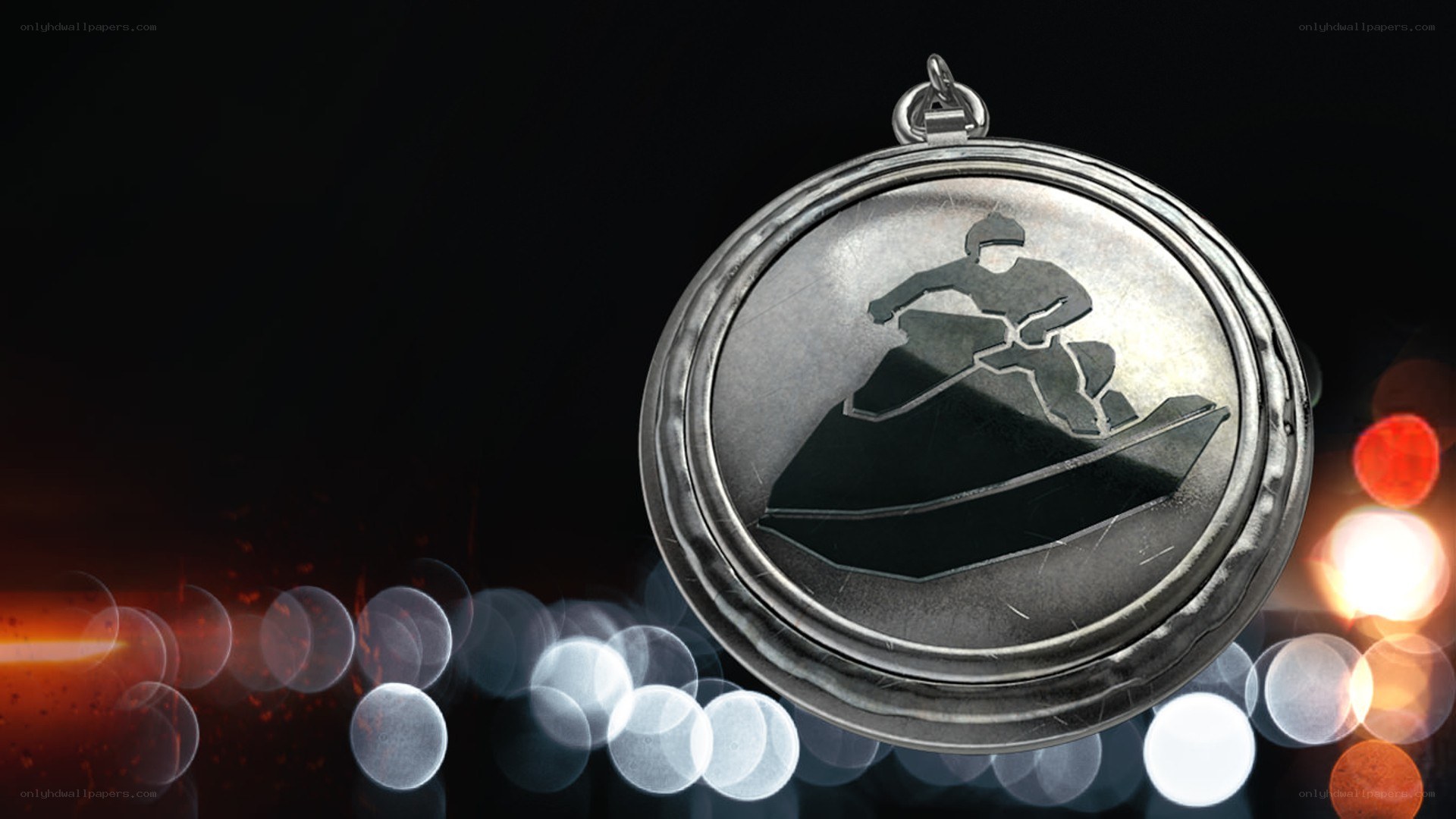 medal with jet ski design