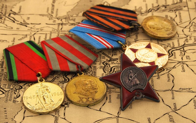 Medals on a map