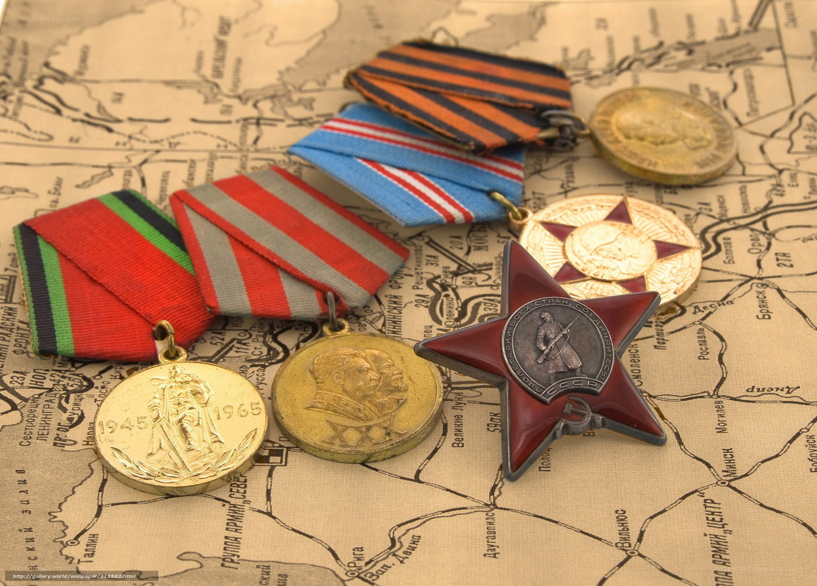 Medals on a map