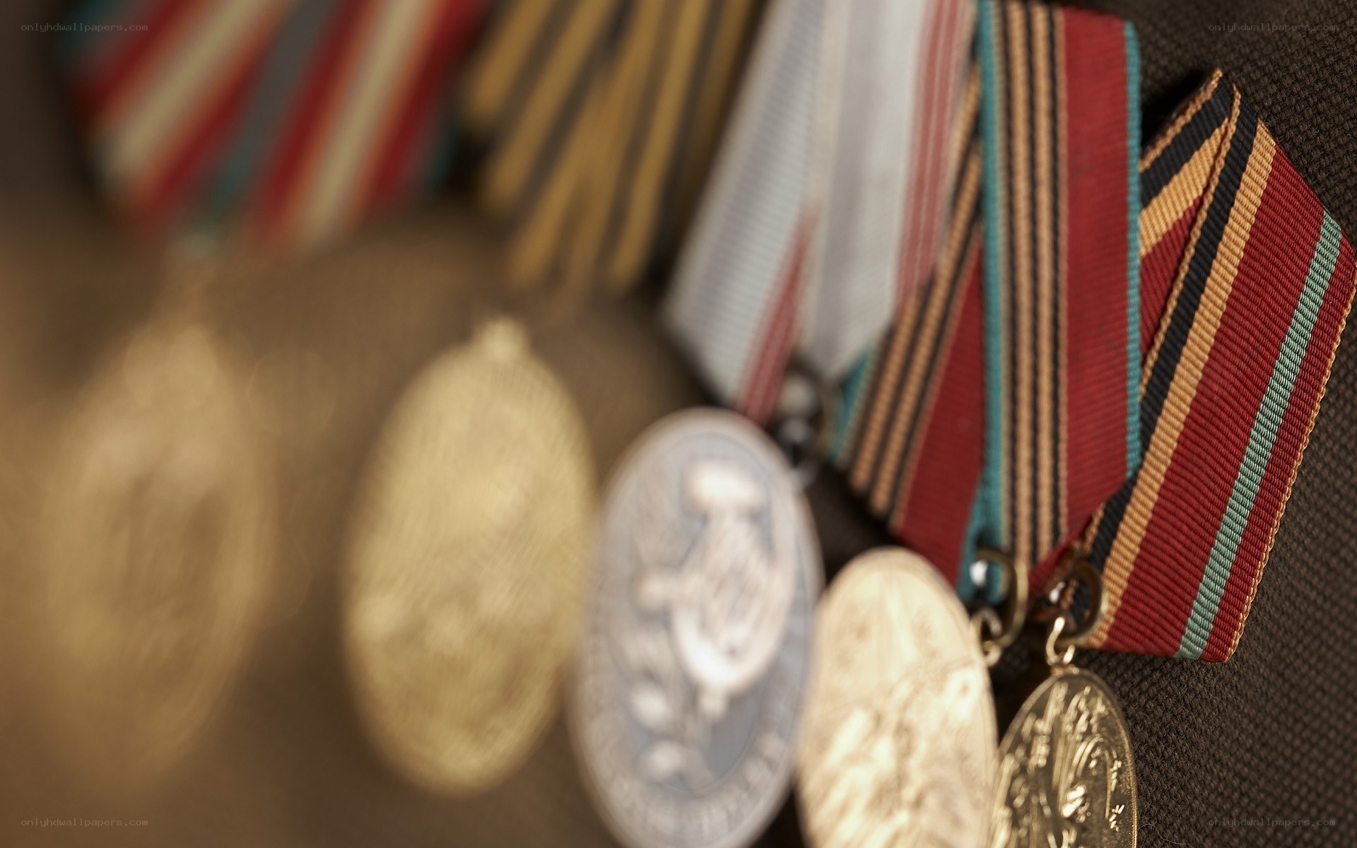 medals with ribbons