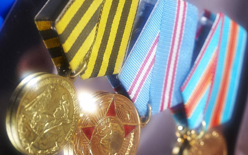 Medals with ribbons