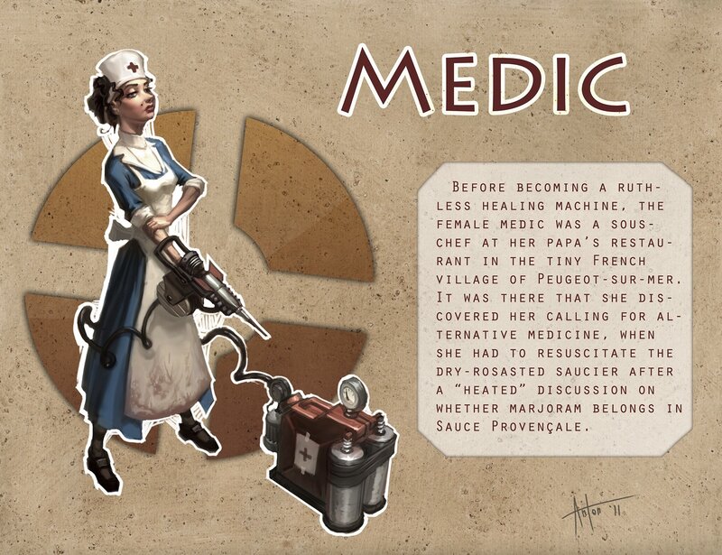 Medic character concept art