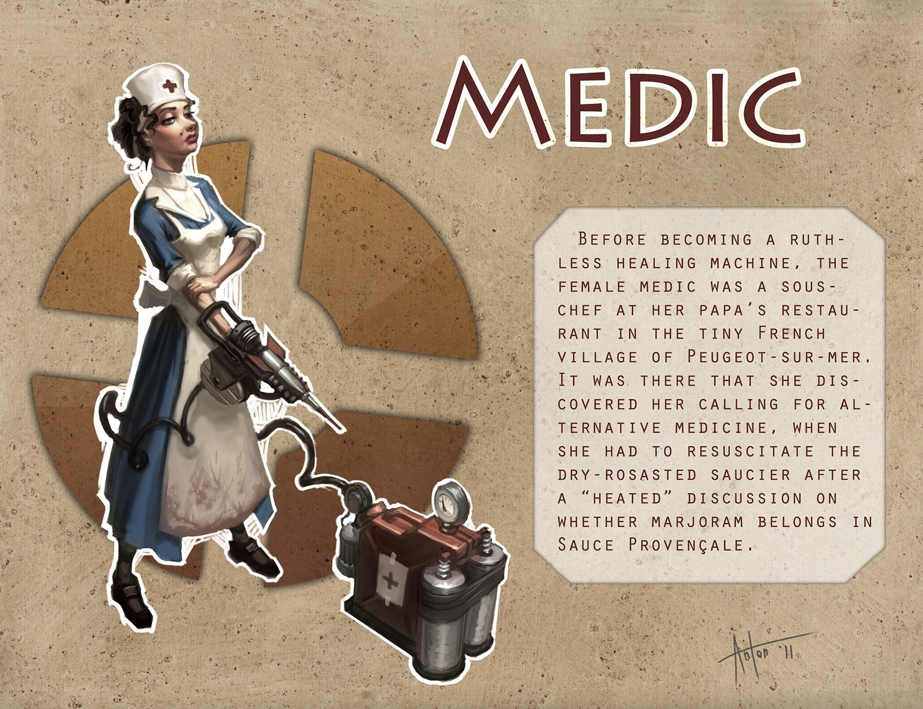 Medic character concept art