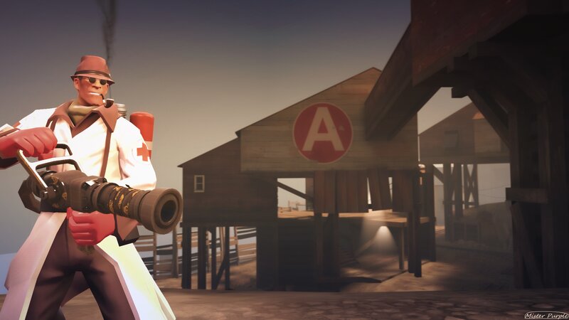 Medic Character Holding Weapon