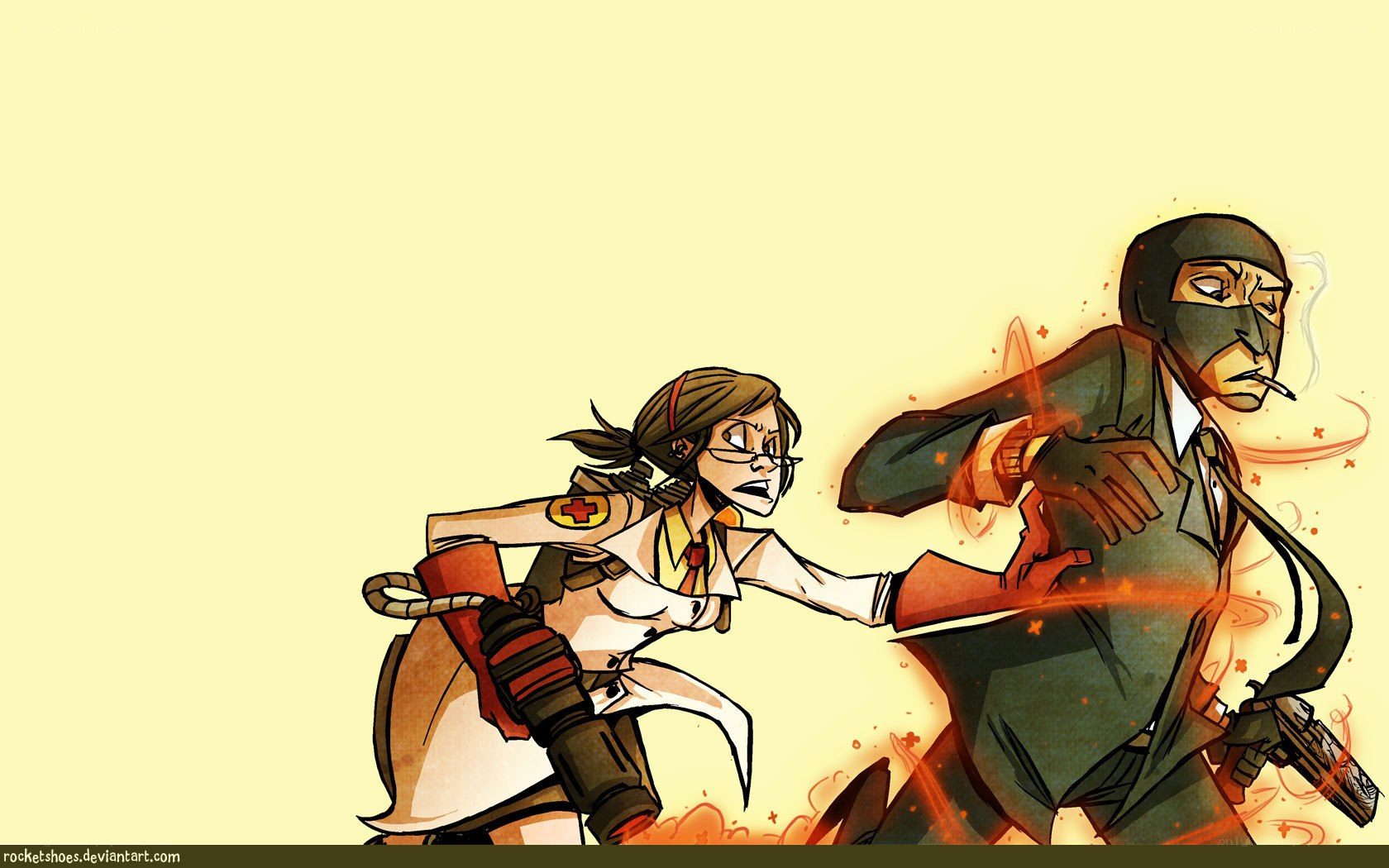 Medic vs Spy Action