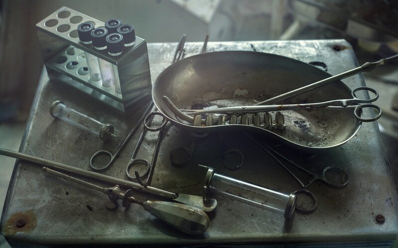 Medical Instruments on Table