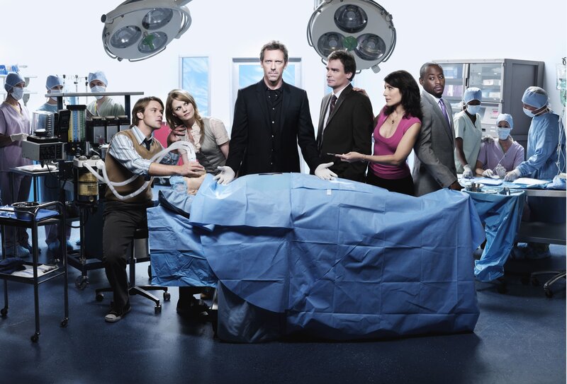 Medical Team in Operating Room — Blue, Dramatic