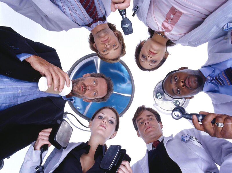medical team looking down