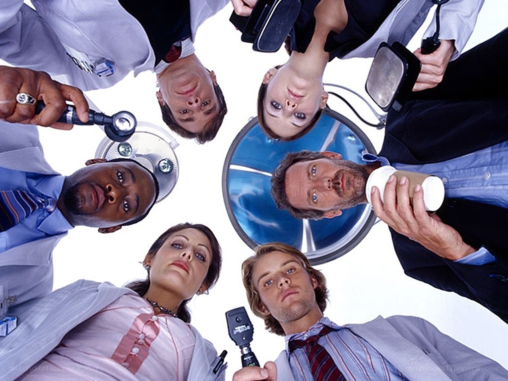 medical team looking down
