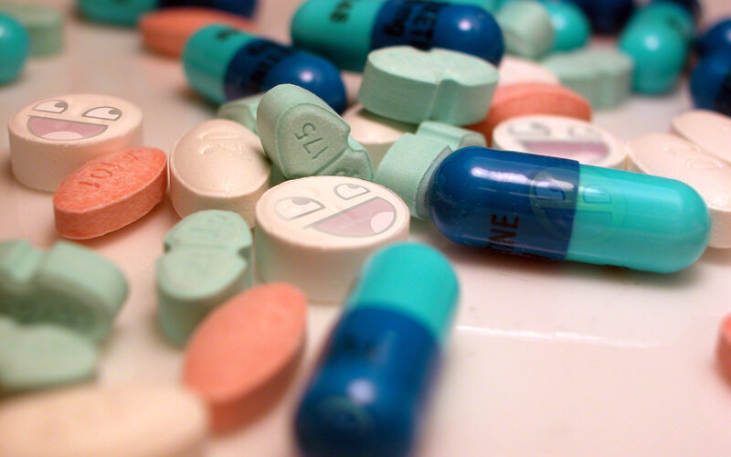 Medications with smiley faces