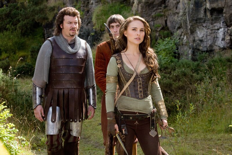 Medieval adventurers in forest