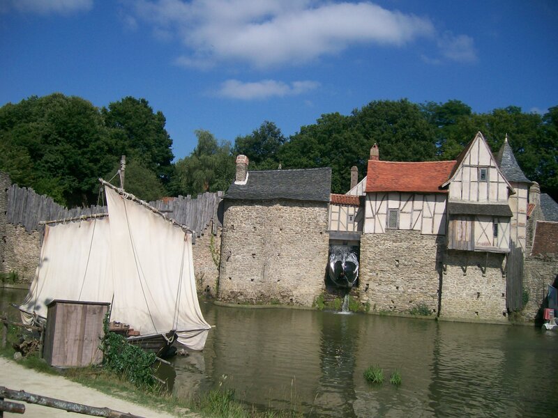 Medieval Boat and Buildings