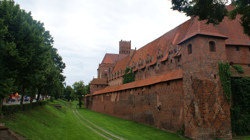 medieval brick fortress wall