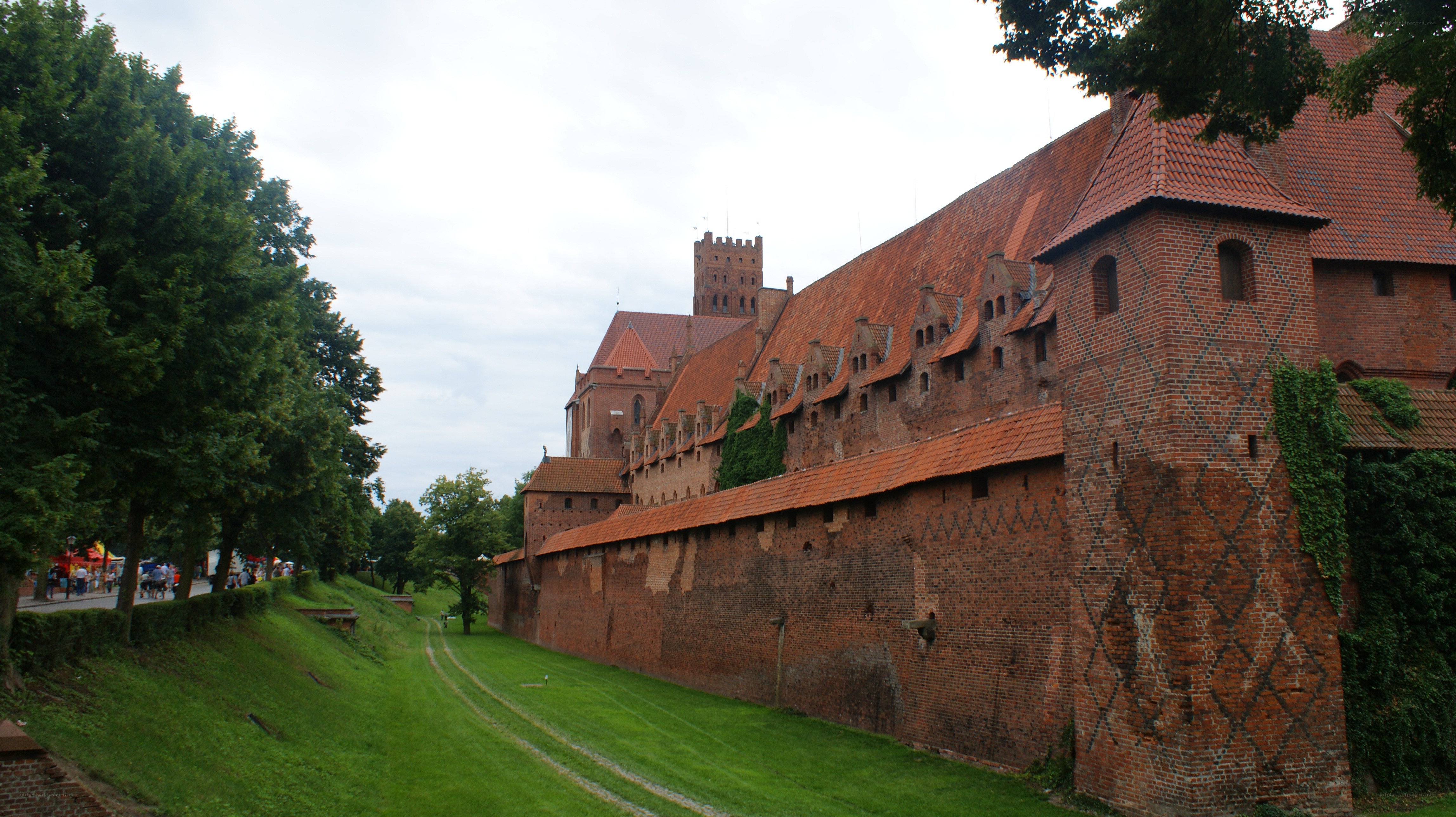 medieval brick fortress wall