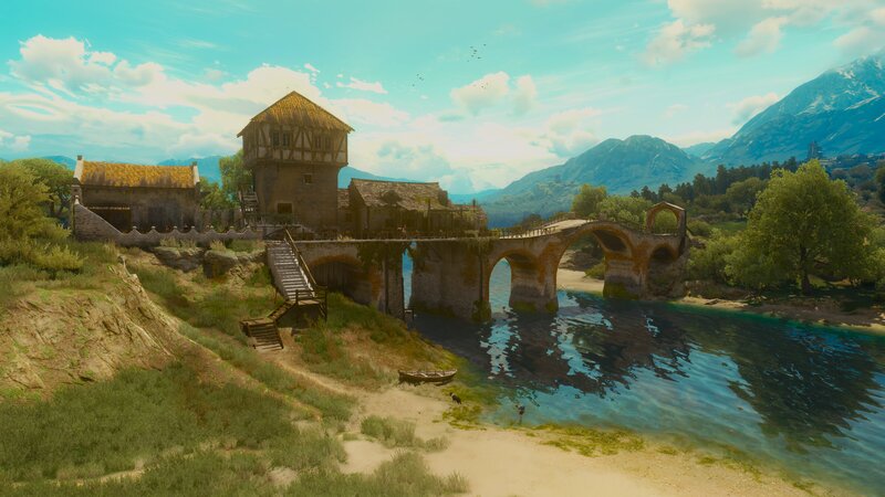 Medieval Bridge and Village