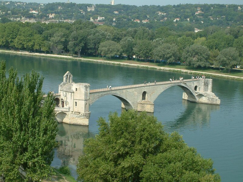Medieval bridge over a river