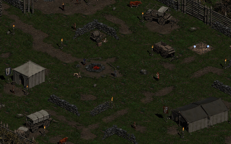medieval camp scene
