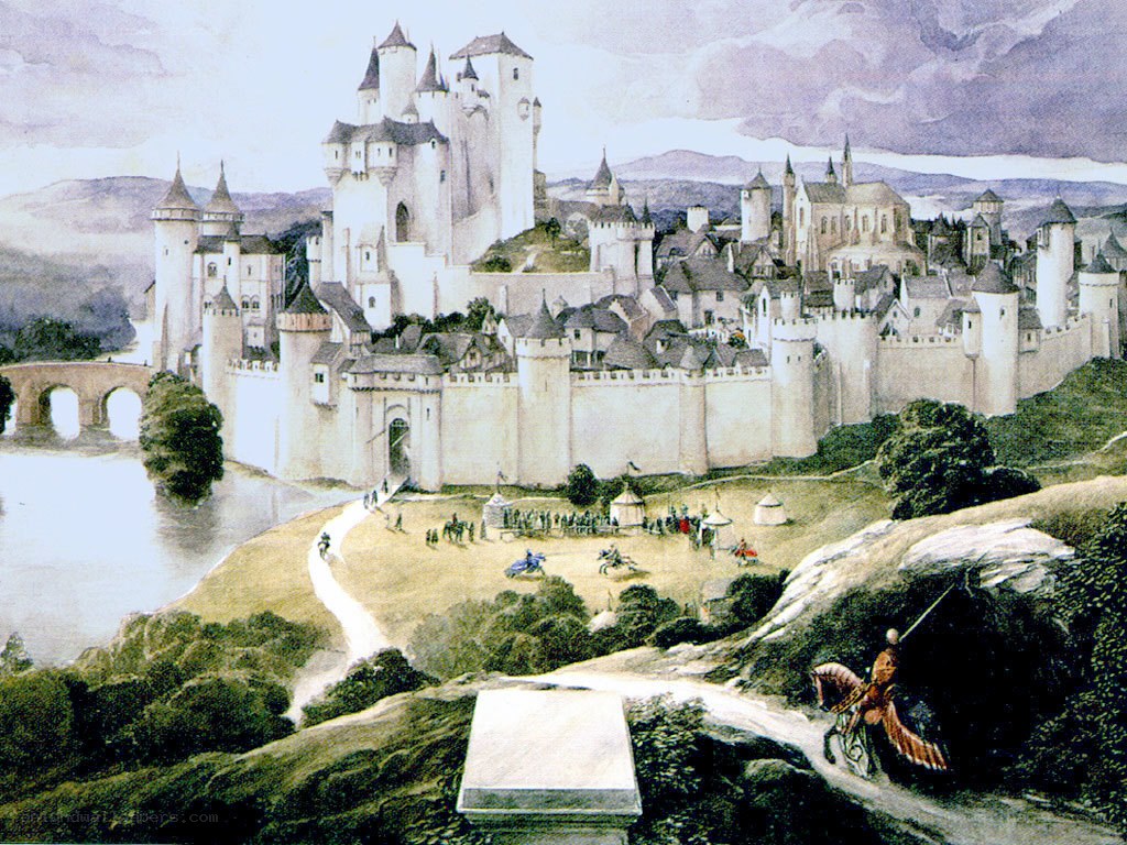 Medieval castle and town