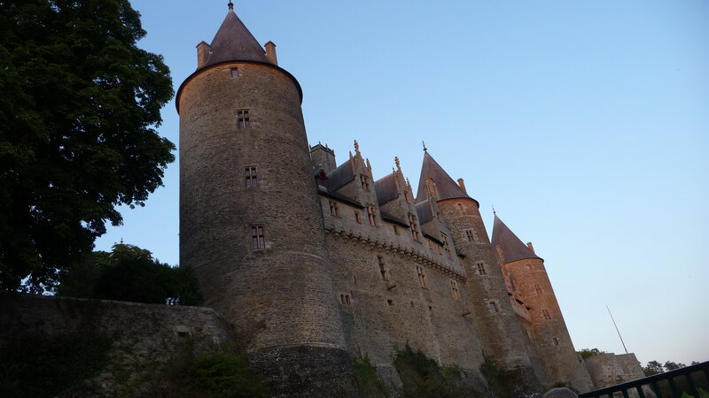 medieval castle at dusk