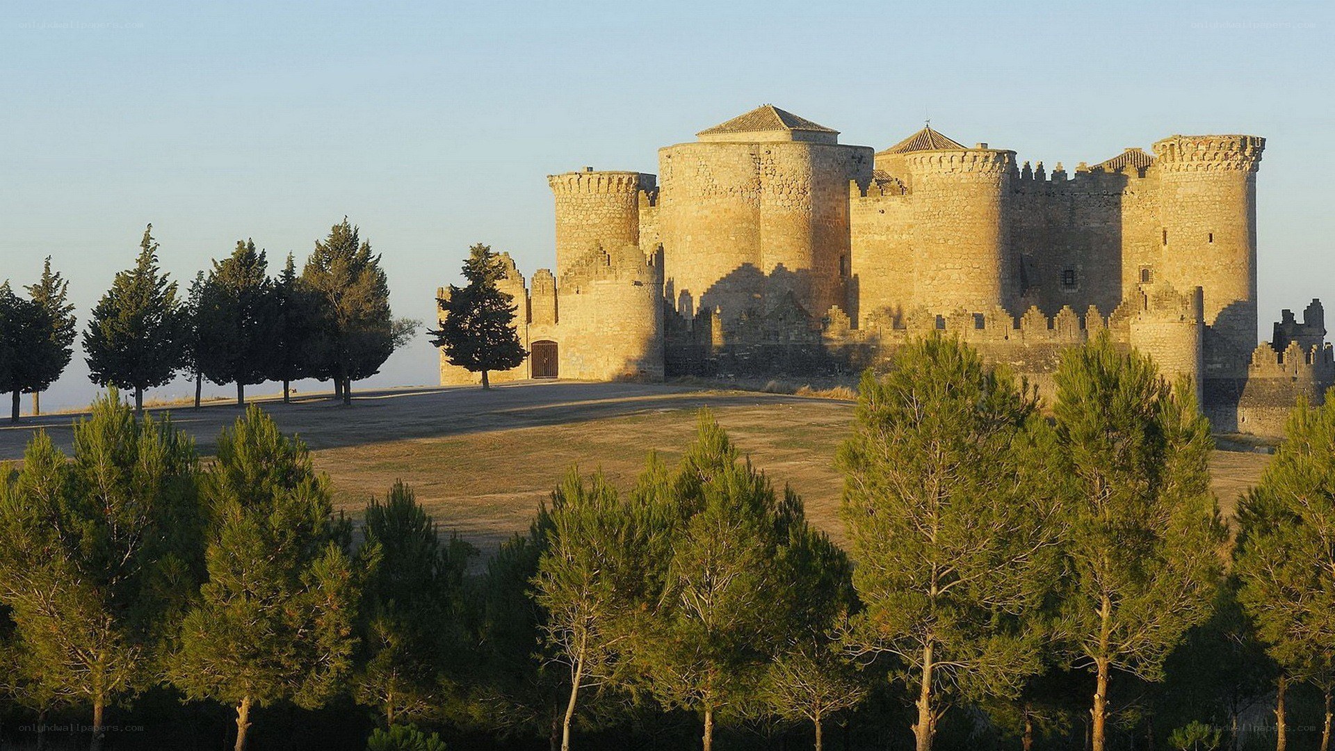 Medieval castle at sunrise