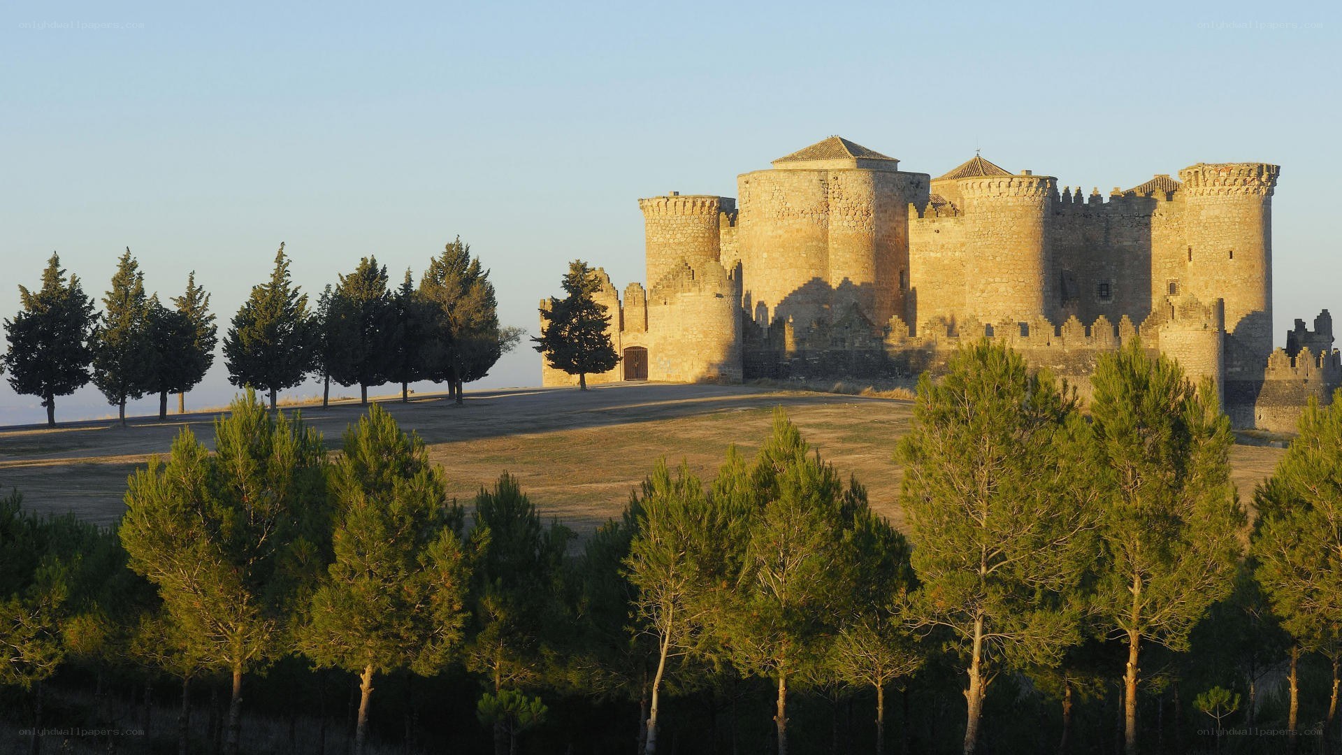 Medieval castle at sunrise