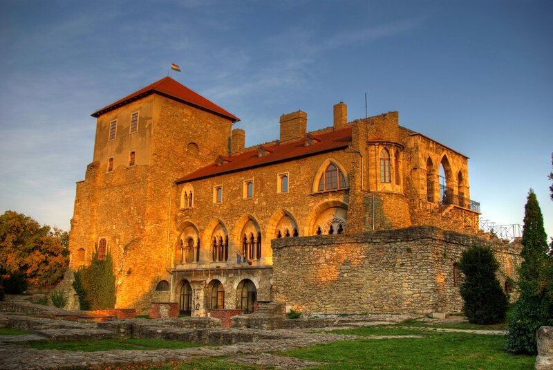 Medieval Castle at Sunset — Brown
