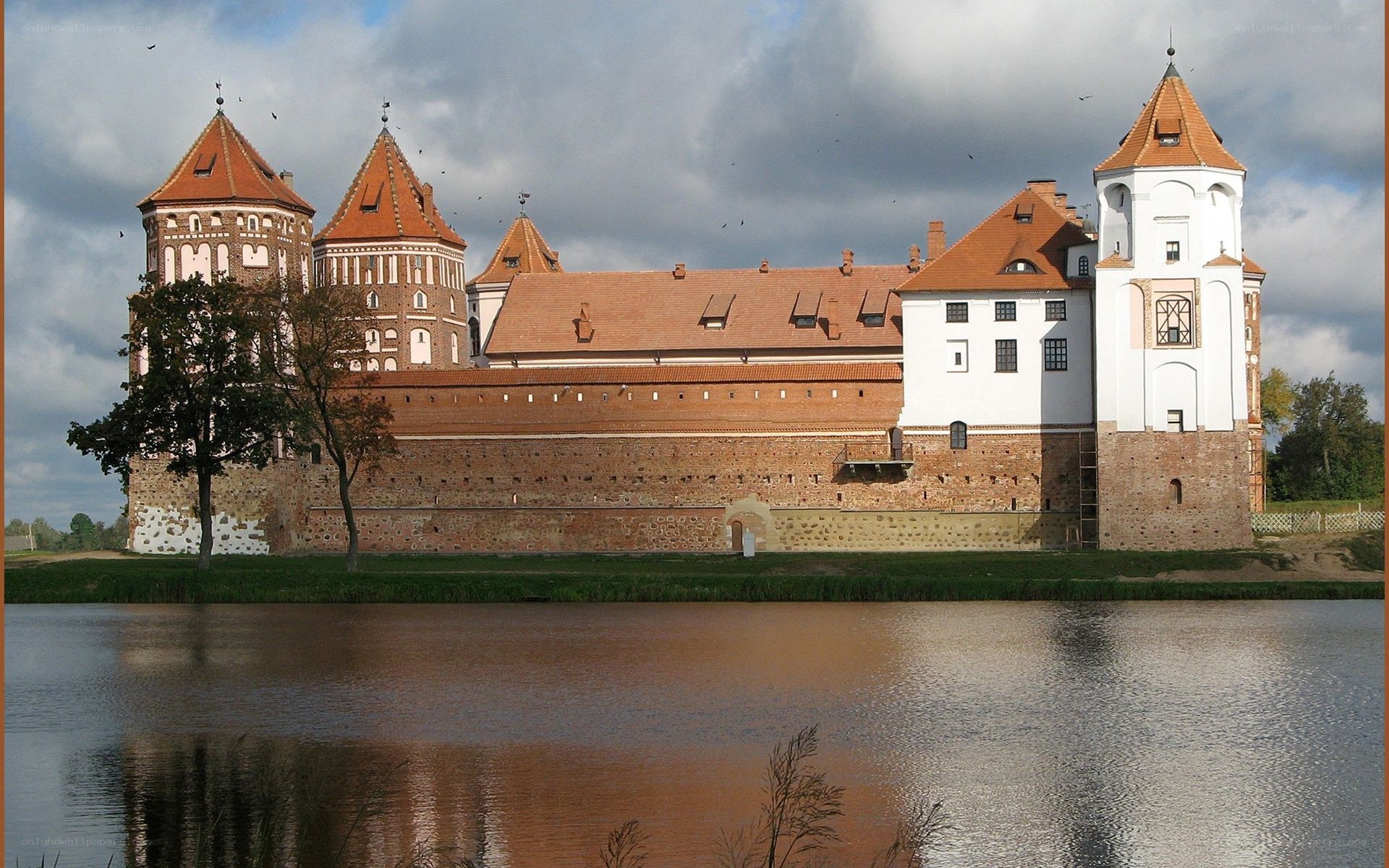 Medieval castle by a lake