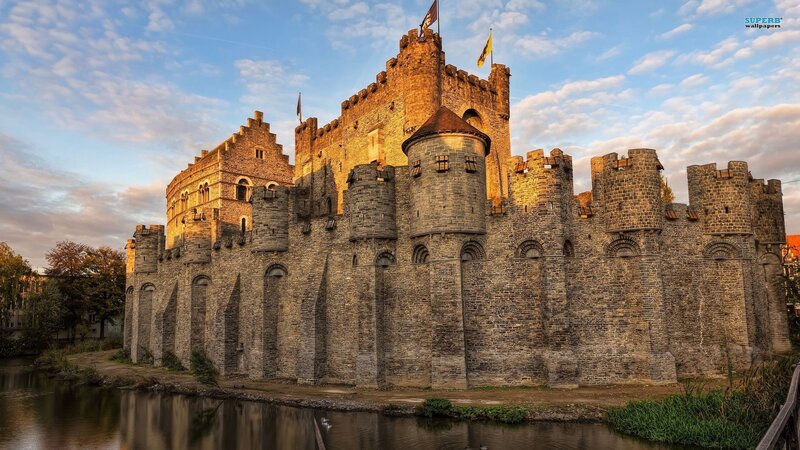 medieval castle by the river
