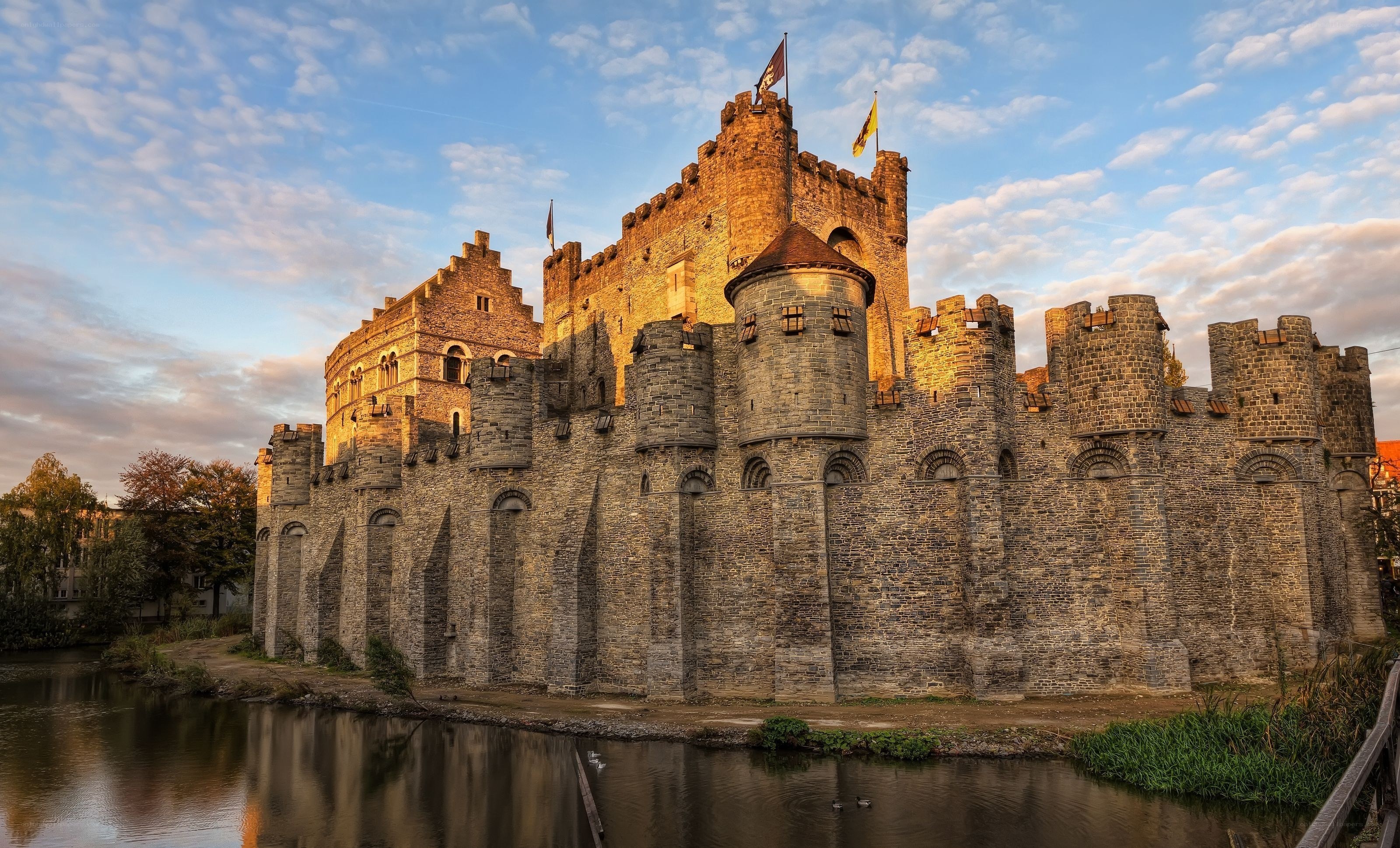 Medieval castle by the river