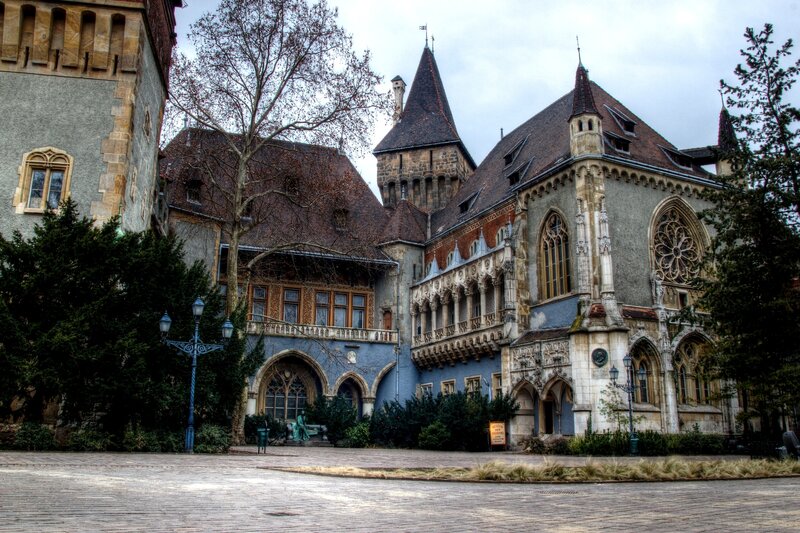 Medieval Castle Complex — Gray, Dramatic