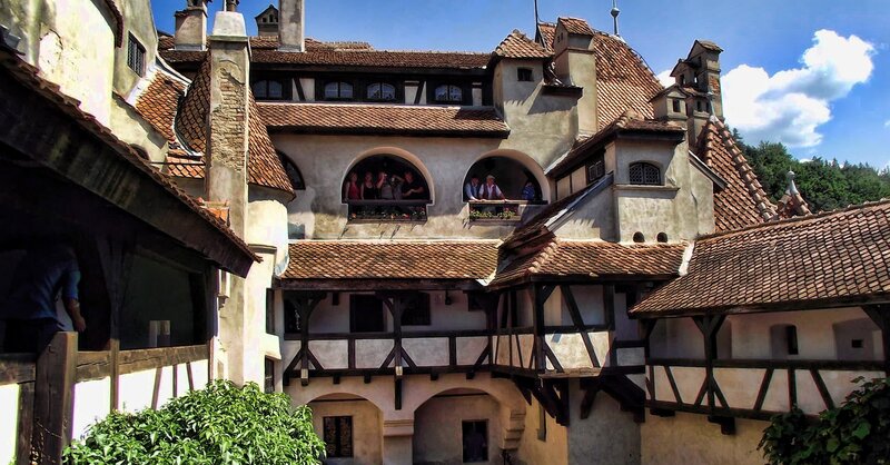 medieval castle courtyard