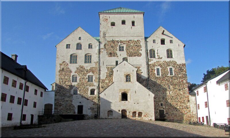 Medieval Castle Courtyard — White