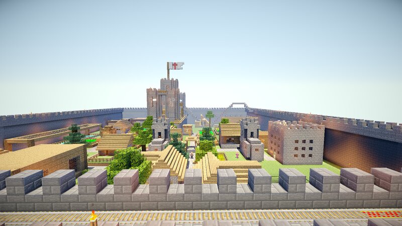 Medieval Castle in Game — Gray