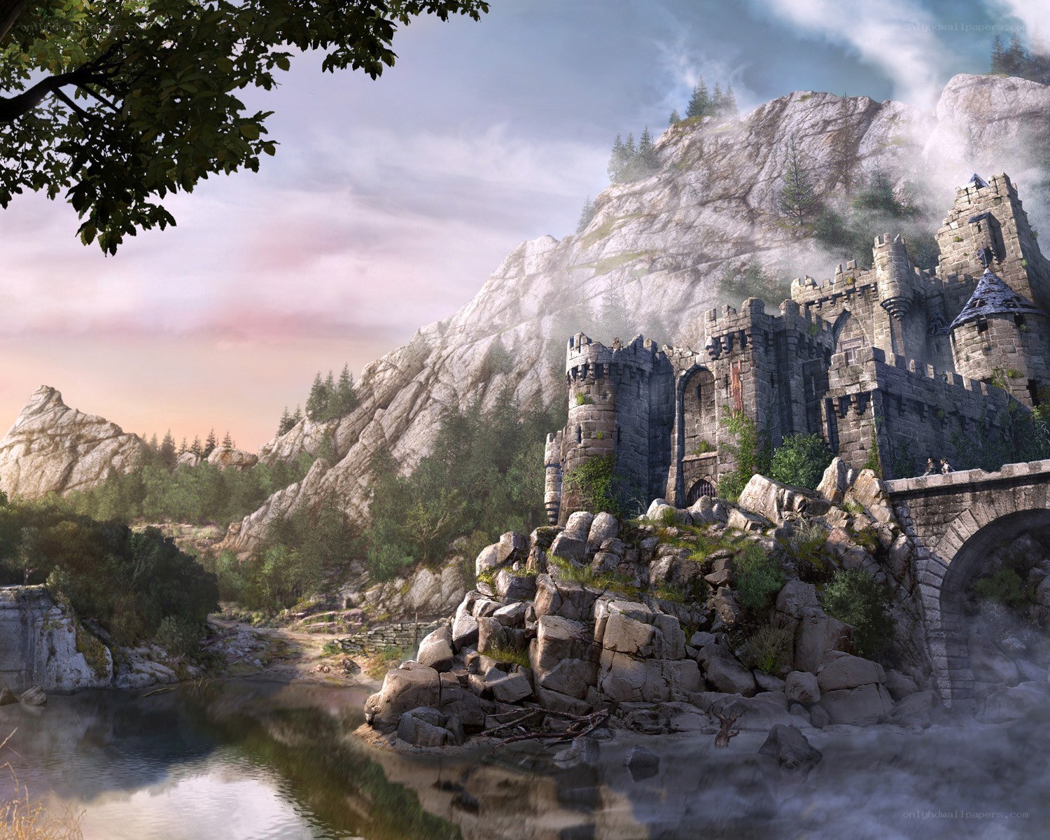 Medieval castle on a cliff