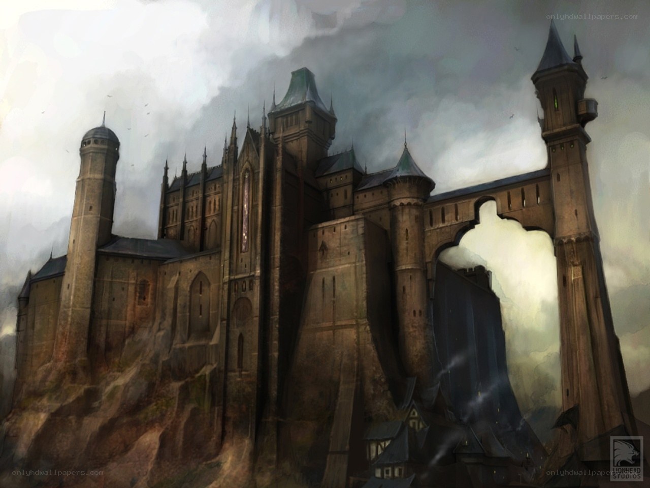 Medieval castle on a cliff