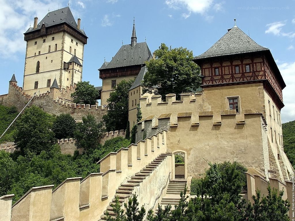 medieval castle on a hill