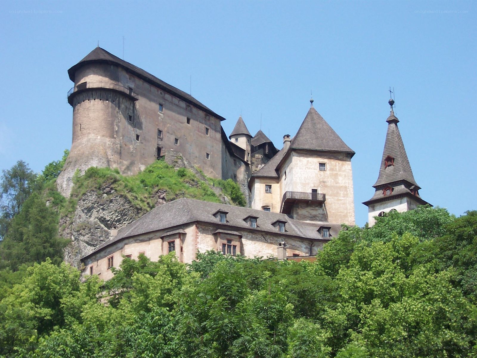 medieval castle on a hill