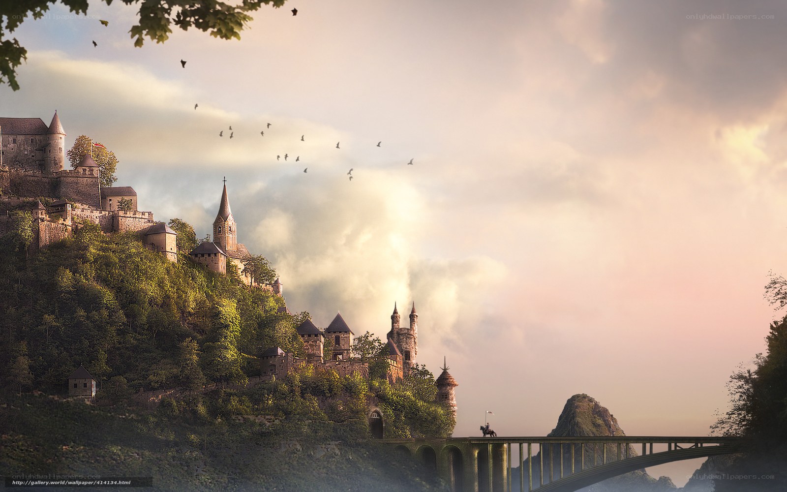 Medieval castle on a hill