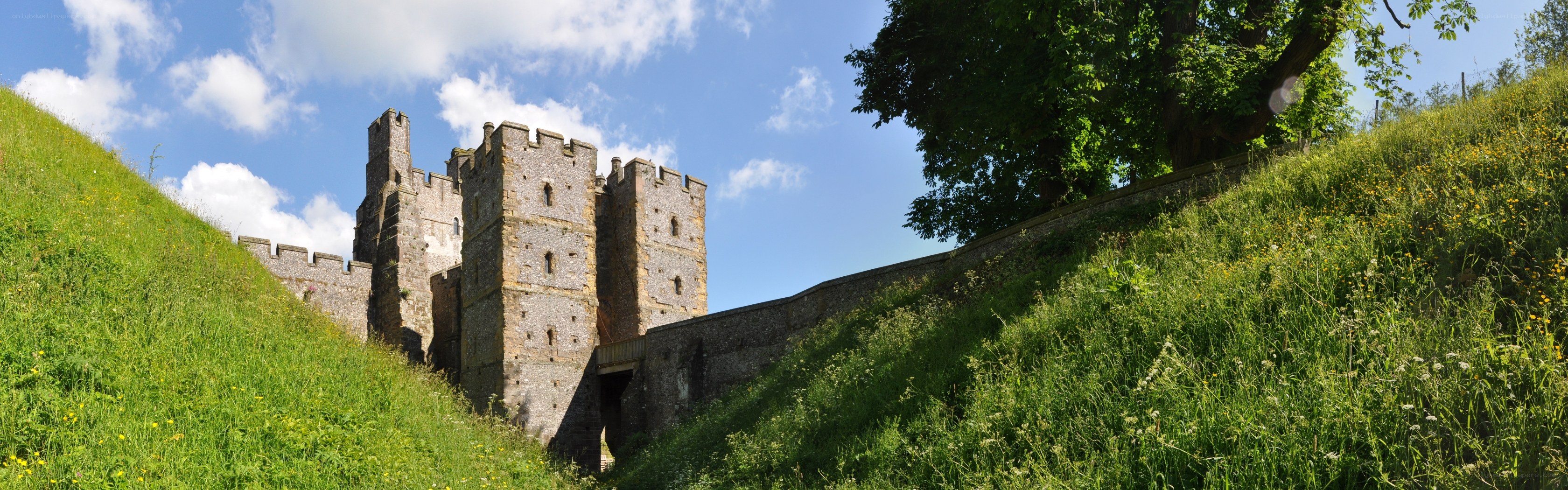 Medieval castle on a sunny day