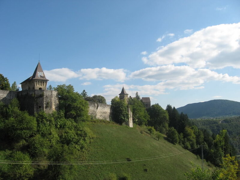 Medieval Castle on Hill — Green