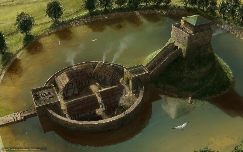 Medieval Castle on Island