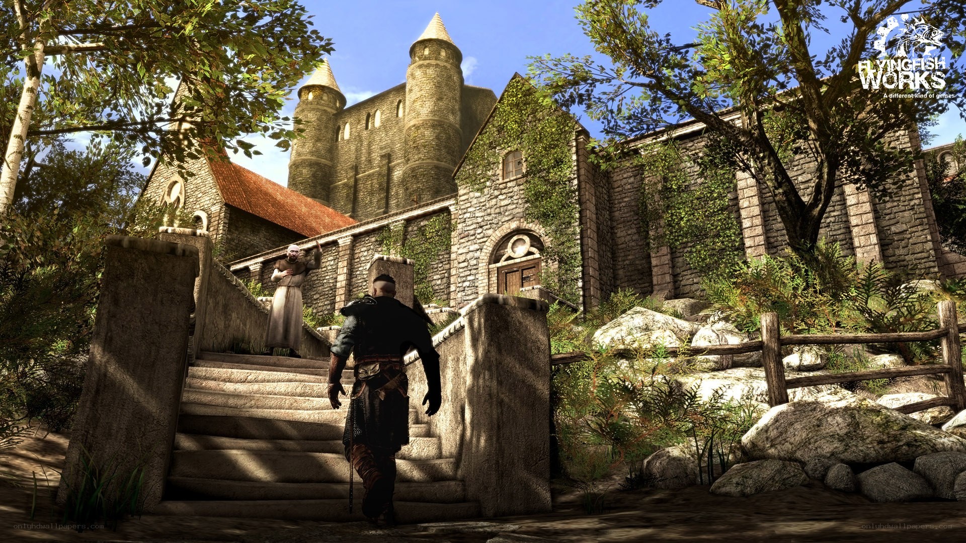 Medieval castle scene