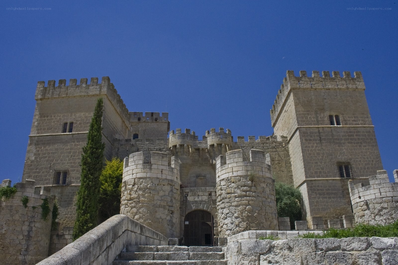 Medieval castle under blue sky
