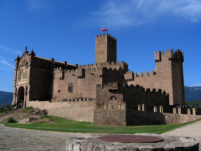 Medieval castle under blue sky