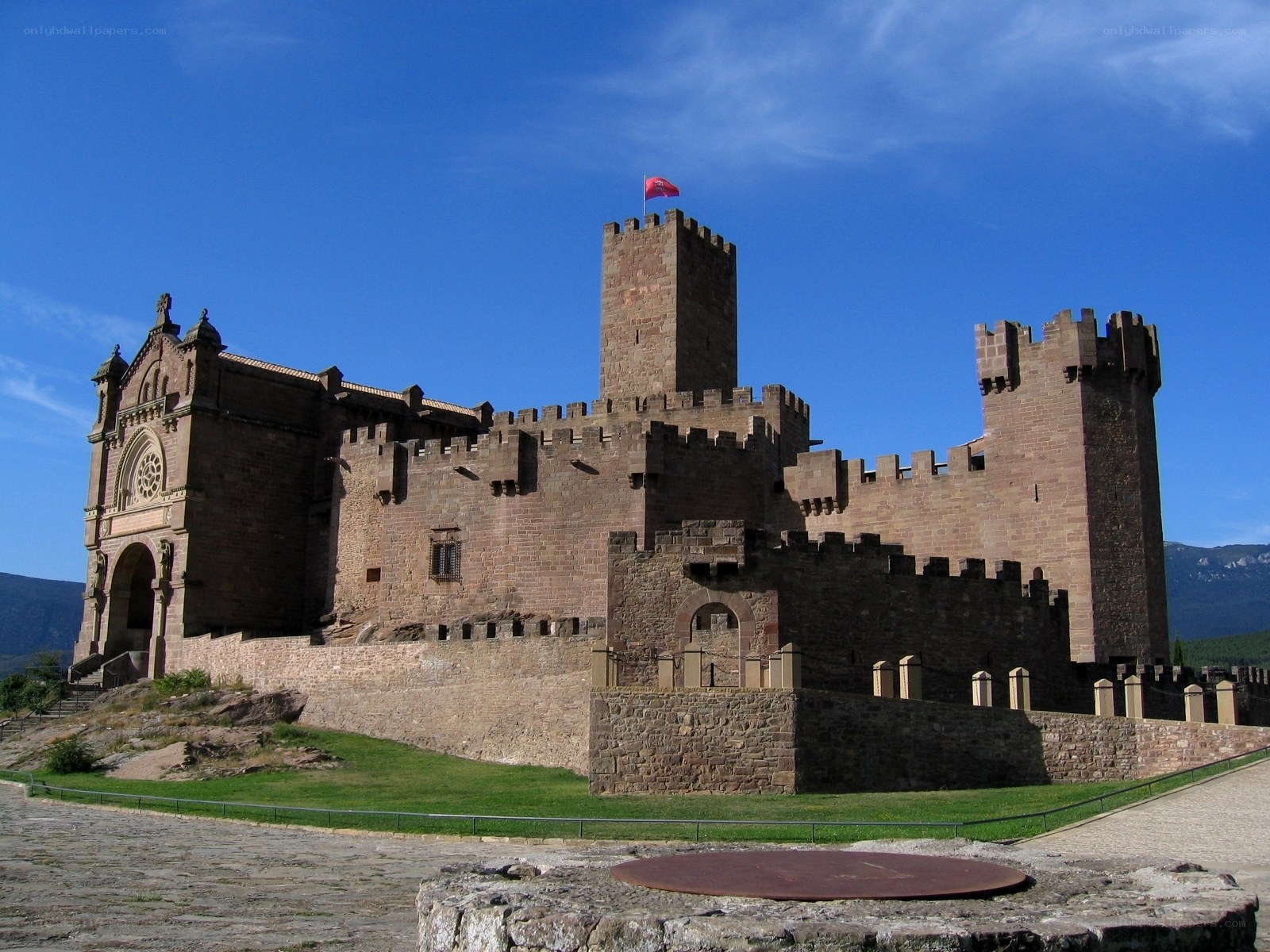Medieval castle under blue sky