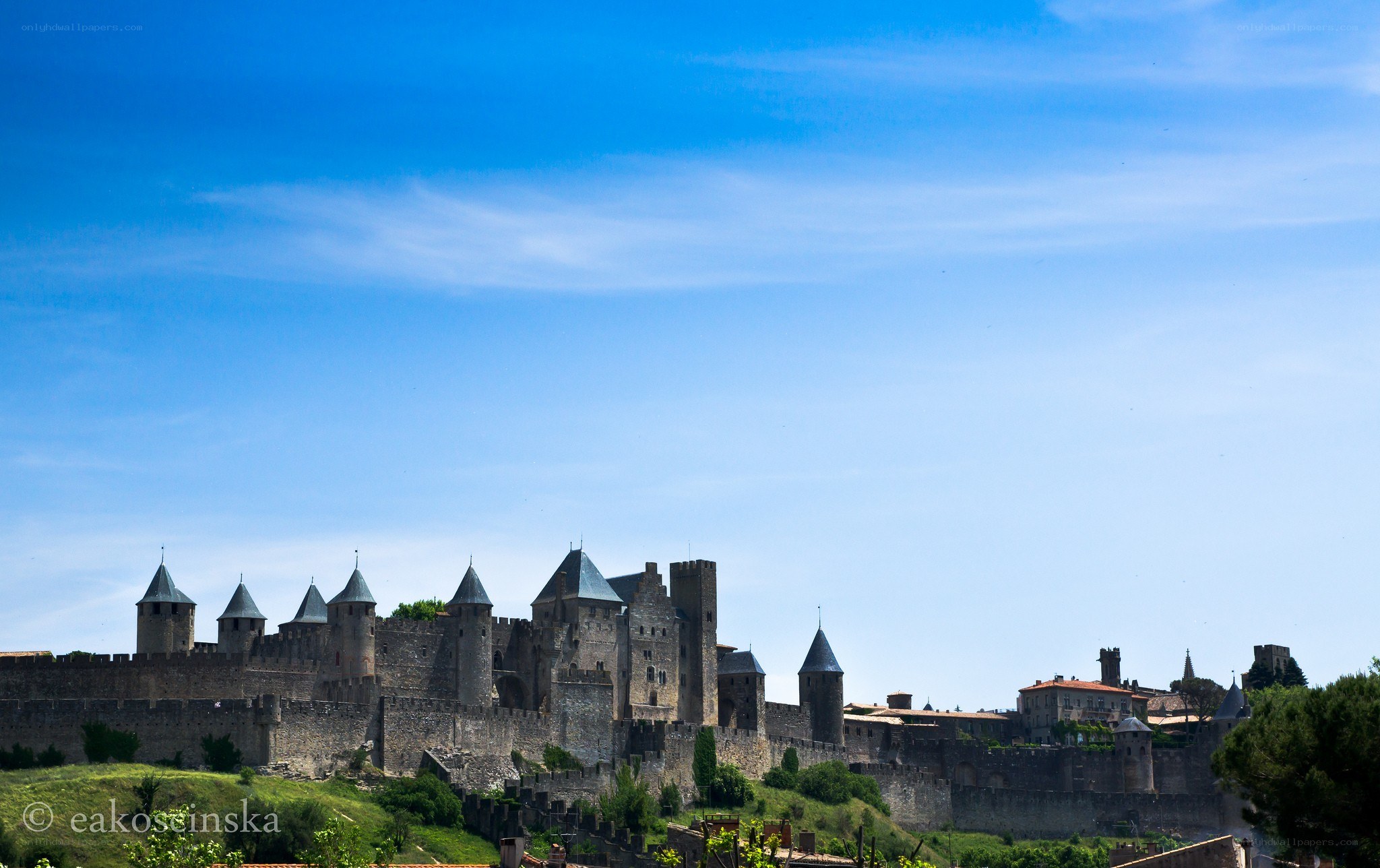 Medieval castle under blue sky