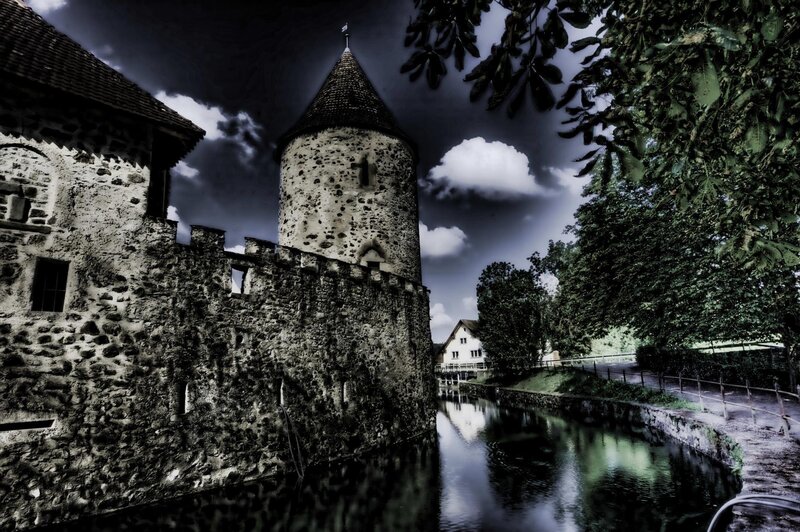Medieval castle with moat