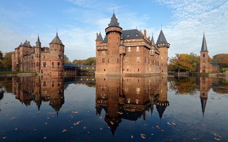 Medieval Castle with Moat — Blue