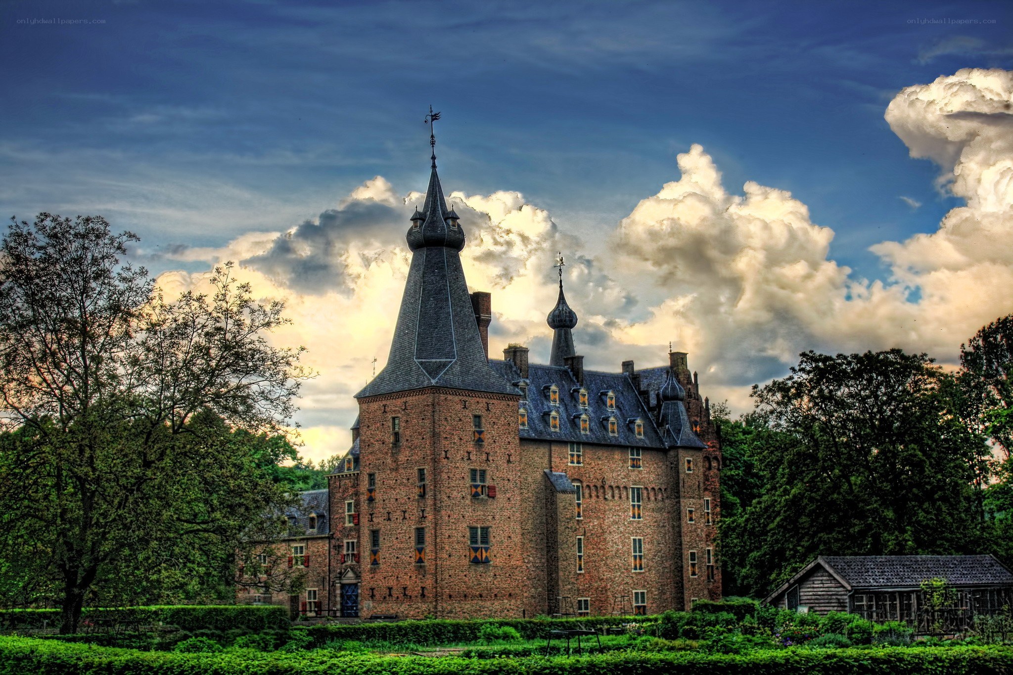 Medieval castle with turrets
